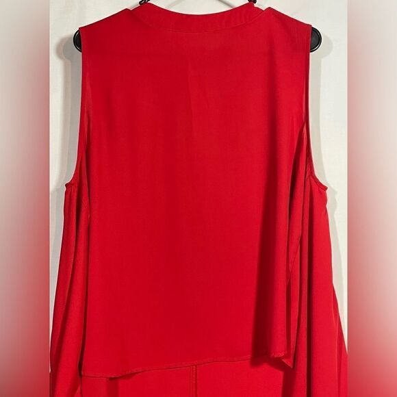 Impulsive bright red mullet top - Picture 5 of 7